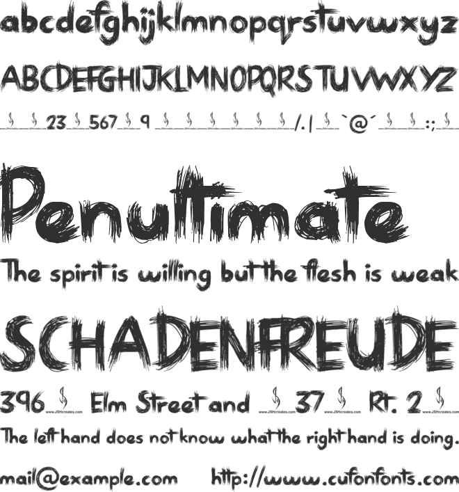 Sketchy Night font preview