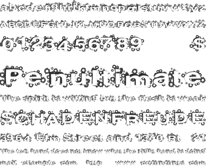 PaintBalls font preview