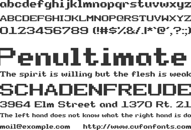 Super Legend Boy font preview