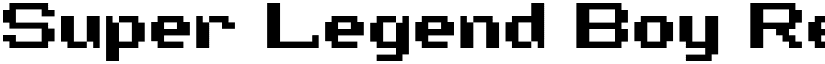 Super Legend Boy Regular font