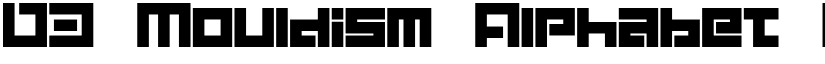 D3 Mouldism Alphabet font