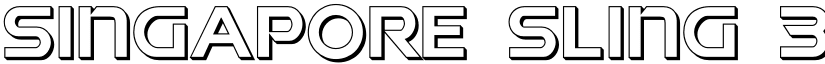 Singapore Sling 3D Regular font