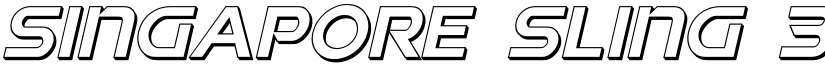 Singapore Sling 3D Italic Italic font