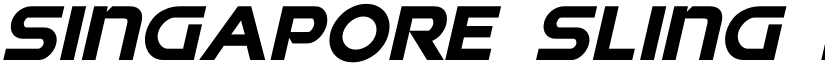 Singapore Sling Bold Italic Bold Italic font