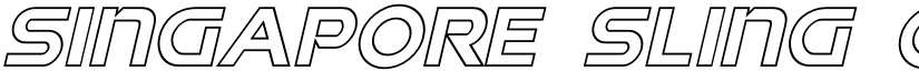Singapore Sling Outline Italic Italic font