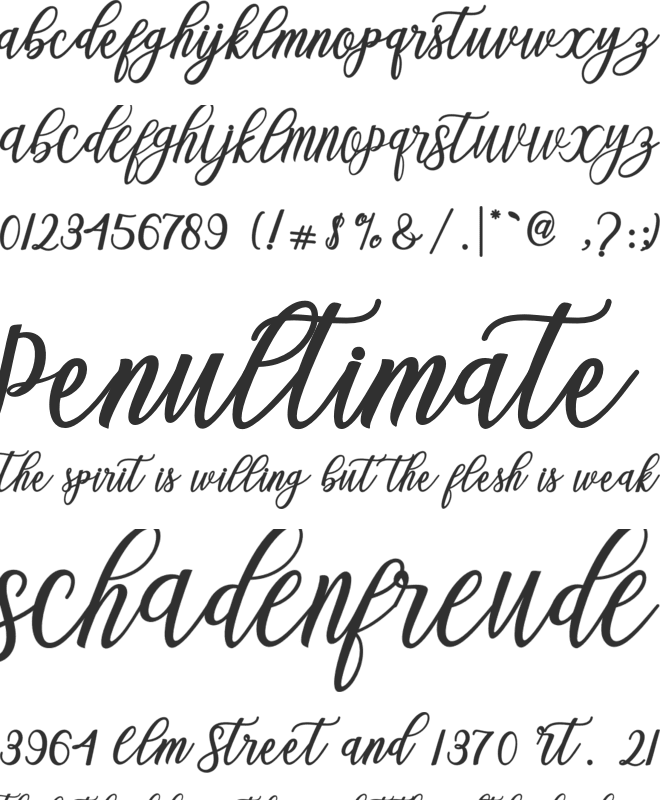 Blessed Script font preview