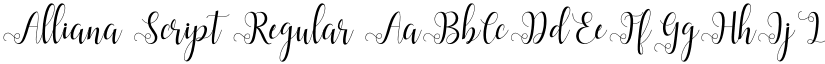 Alliana Script Regular font