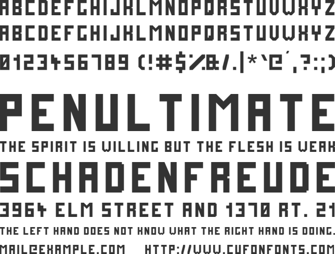 Future Millennium font preview