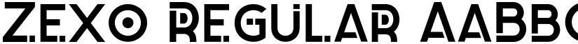 Zexo Regular font