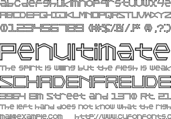 General Products font preview