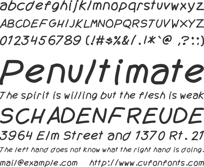 QDHandItalik font preview