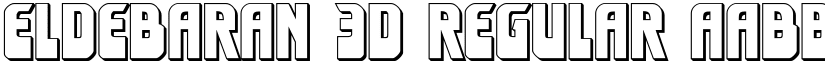 Eldebaran 3D Regular font