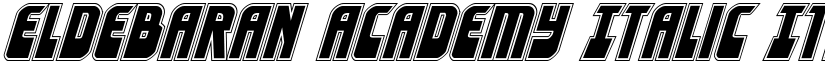 Eldebaran Academy Italic Italic font