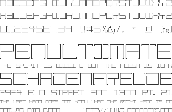 Amaya Technical font preview