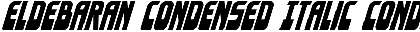 Eldebaran Condensed Italic Condensed Italic font
