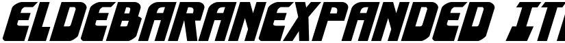 EldebaranExpanded Italic Expanded Italic font