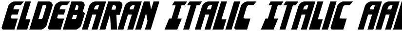 Eldebaran Italic Italic font
