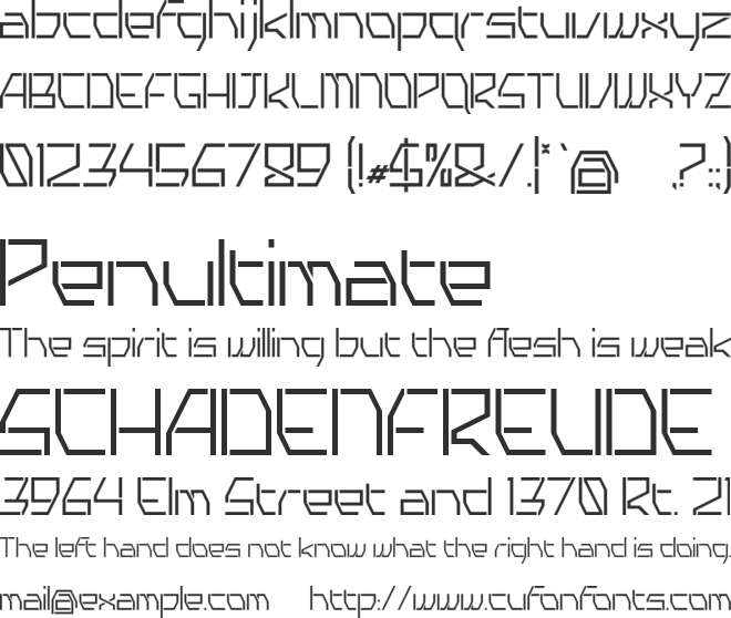 Tyro font preview