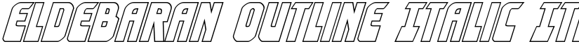 Eldebaran Outline Italic Italic font