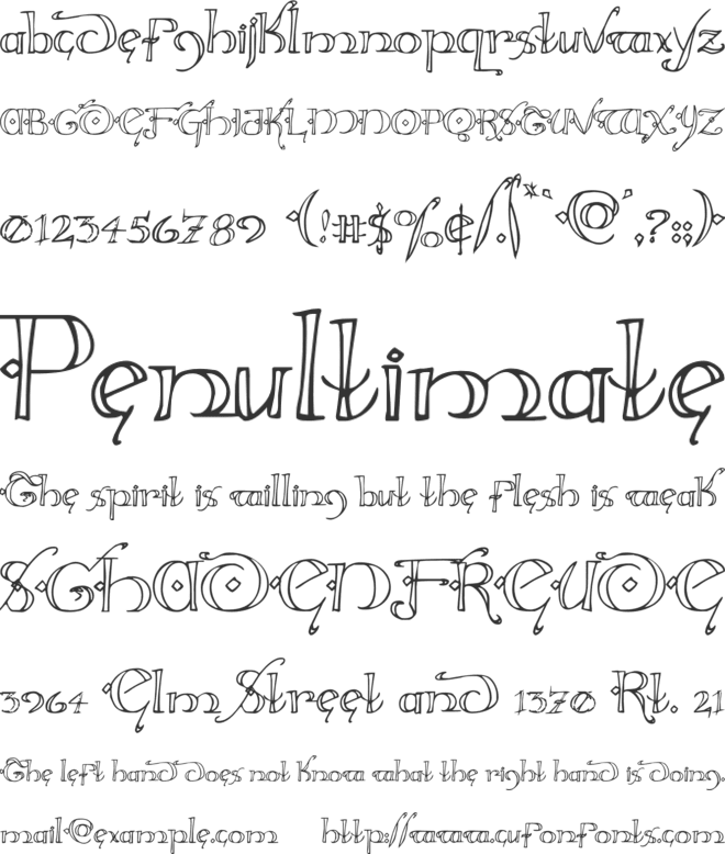 Holly Jingle font preview