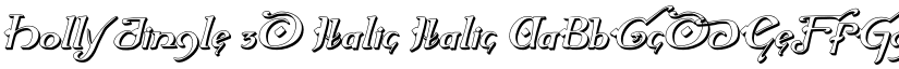 Holly Jingle 3D Italic Italic font