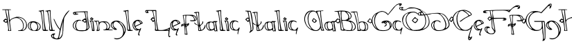 Holly Jingle Leftalic Italic font
