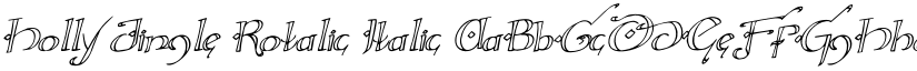 Holly Jingle Rotalic Italic font