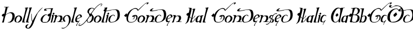Holly Jingle Solid Conden Ital Condensed Italic font