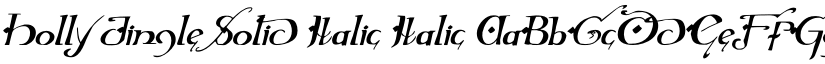 Holly Jingle Solid Italic Italic font