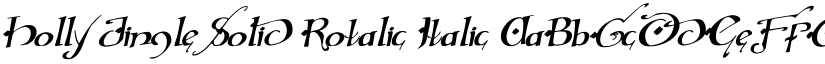 Holly Jingle Solid Rotalic Italic font