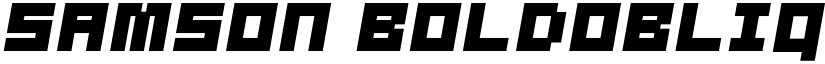 Samson BoldOblique font
