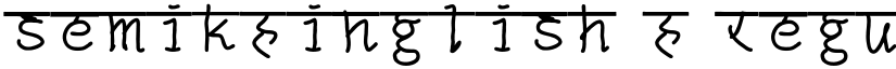 semikHinglish H Regular font