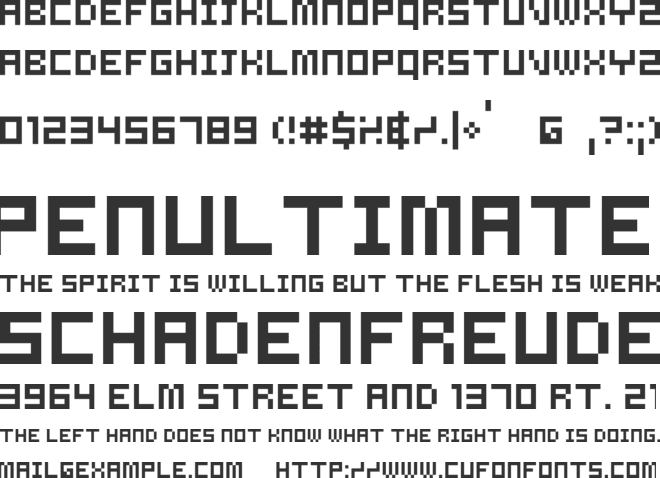 Samson font preview