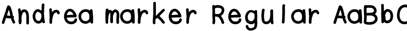 Andrea marker Regular font