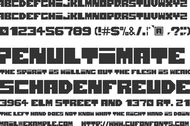 Blokhed font preview