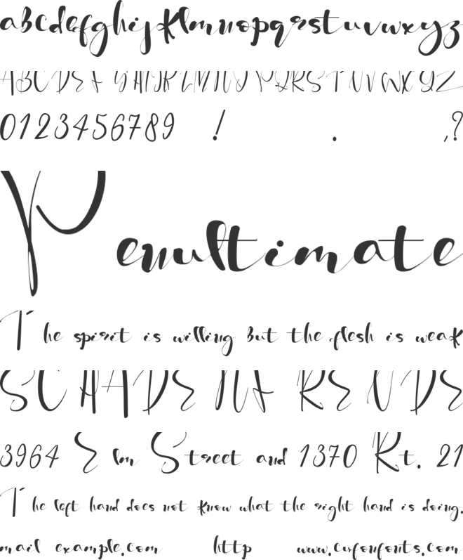 Peach Queen font preview