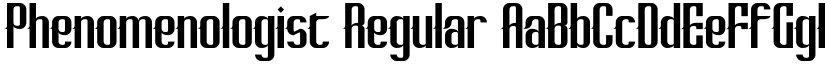 Phenomenologist Regular font