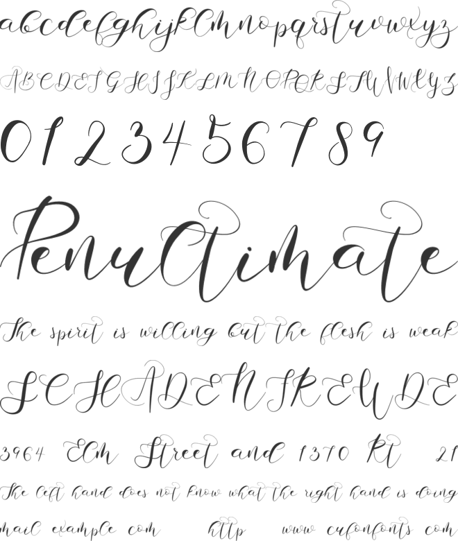 Zemarah font preview