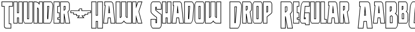 Thunder-Hawk Shadow Drop Regular font