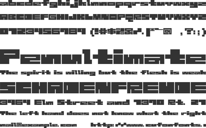 1B Maze Black + White font preview