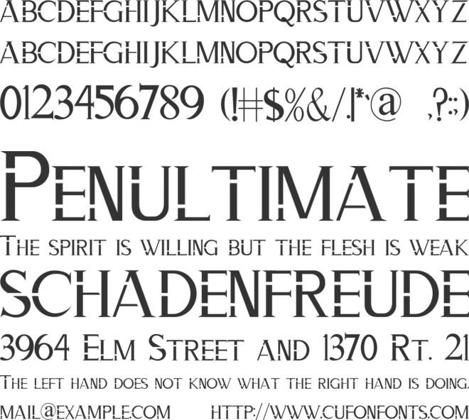 ZORGEOUS font preview