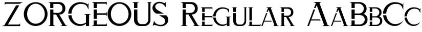 ZORGEOUS Regular font