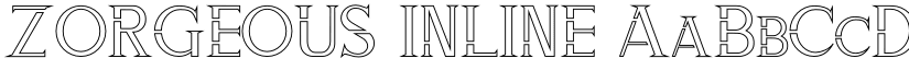 ZORGEOUS INLINE font