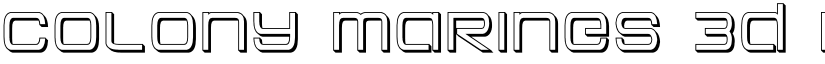 Colony Marines 3D Regular font