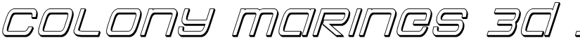 Colony Marines 3D Italic Italic font