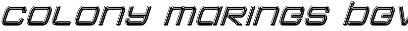 Colony Marines Bevel Italic Italic font