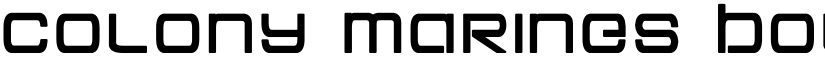 Colony Marines Bold Bold font