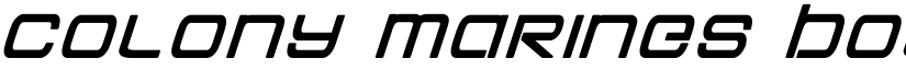 Colony Marines Bold Italic Bold Italic font