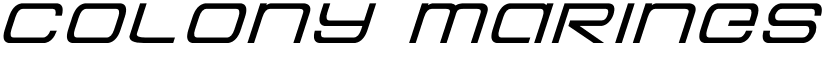 Colony Marines Expanded Italic Expanded Italic font