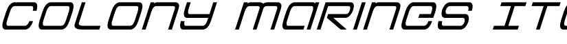 Colony Marines Italic Italic font